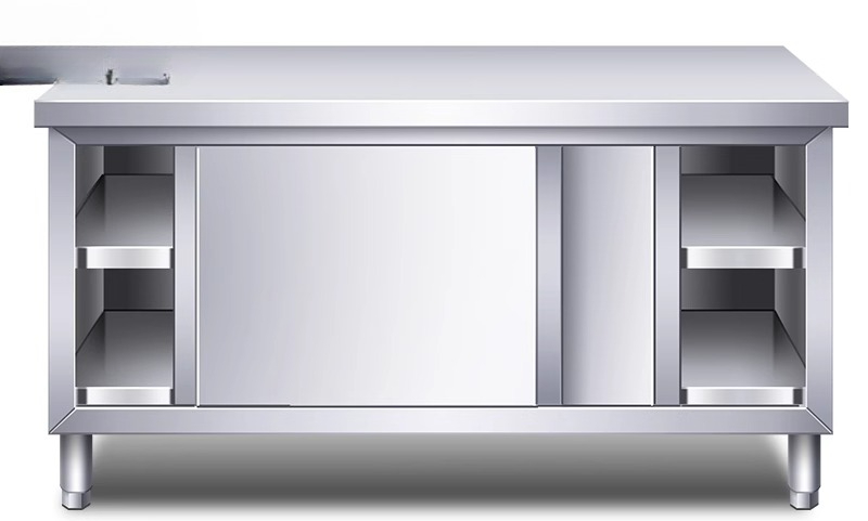 Commercial Kitchen Worktops - 주방 콘솔 스테인리스 스틸 작업대 슬라이딩