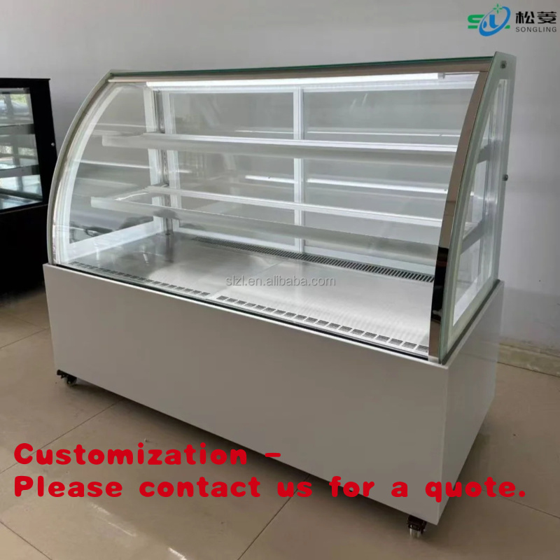 Commercial Chest Freezer - 맞춤형 스테인리스 스틸 케이크 쇼케이스, 냉장/가열
