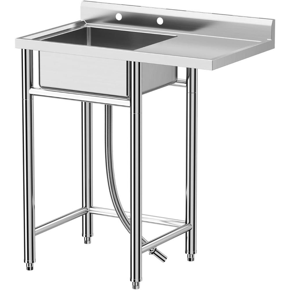 스테인리스 스틸 싱크대, 36x21x40 인치 독립형  - Commercial Kitchen Worktops 리뷰 및 가격